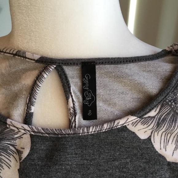 Floral print soft cotton top with keyhole back - Picture 5 of 5